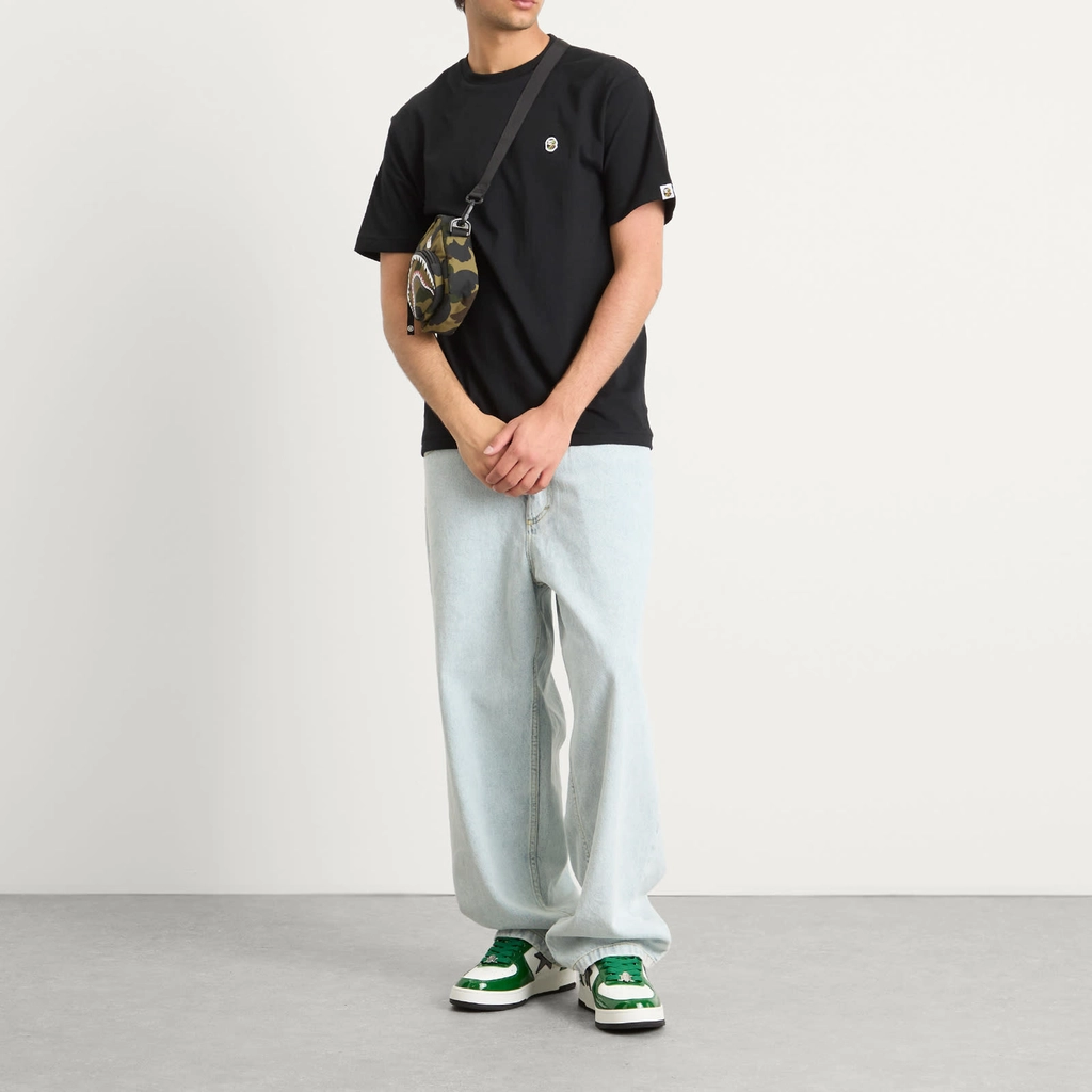 A Bathing Ape Men's 1St Camo Shark Mini Bag Green